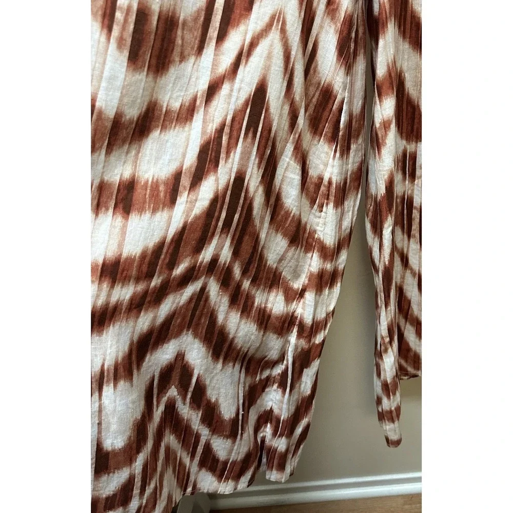 Banana Republic Size 6 Orange 100% Linen Wide Leg Palazzo Flare Pants